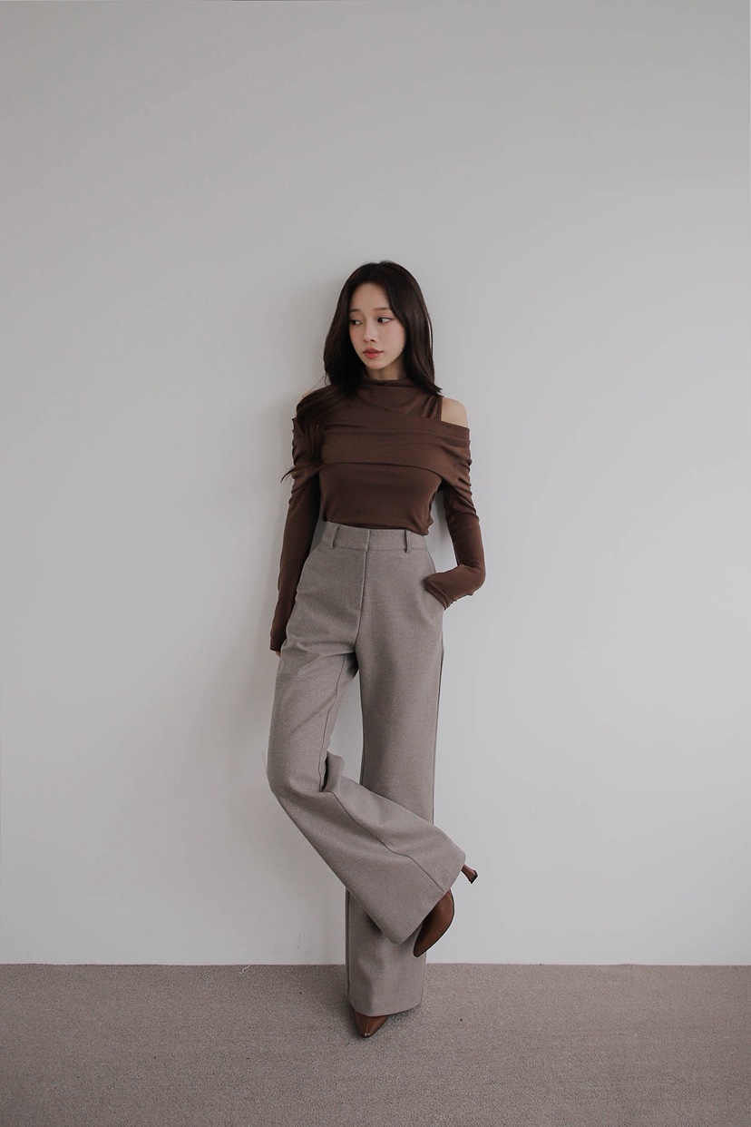 SLIT韓國代購㊣女裝新款職業人氣熱賣時尚休閑推薦25秋冬長袖T恤SLIT長袖T恤