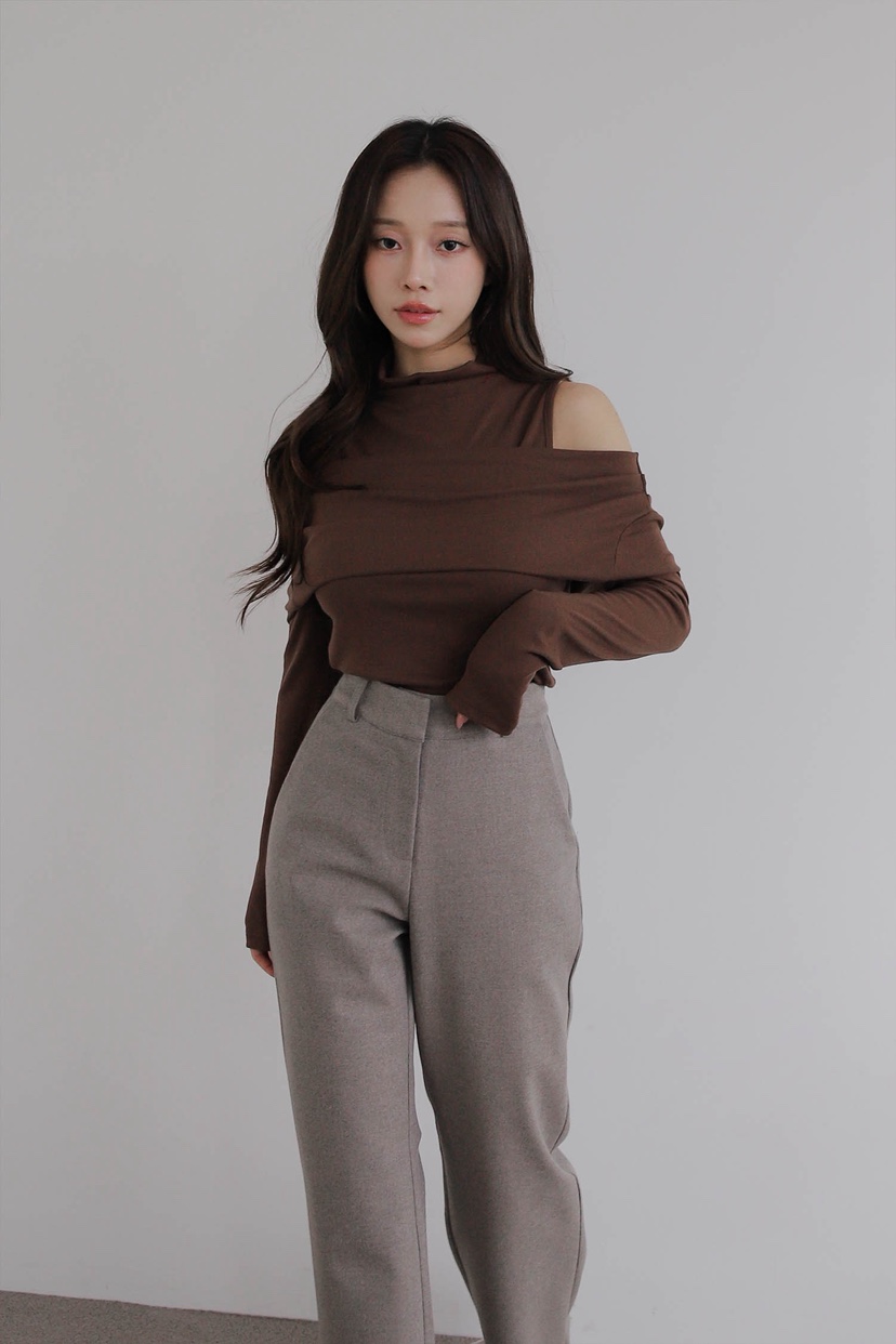 SLIT韓國代購㊣女裝新款職業人氣熱賣時尚休閑推薦25秋冬長袖T恤SLIT長袖T恤