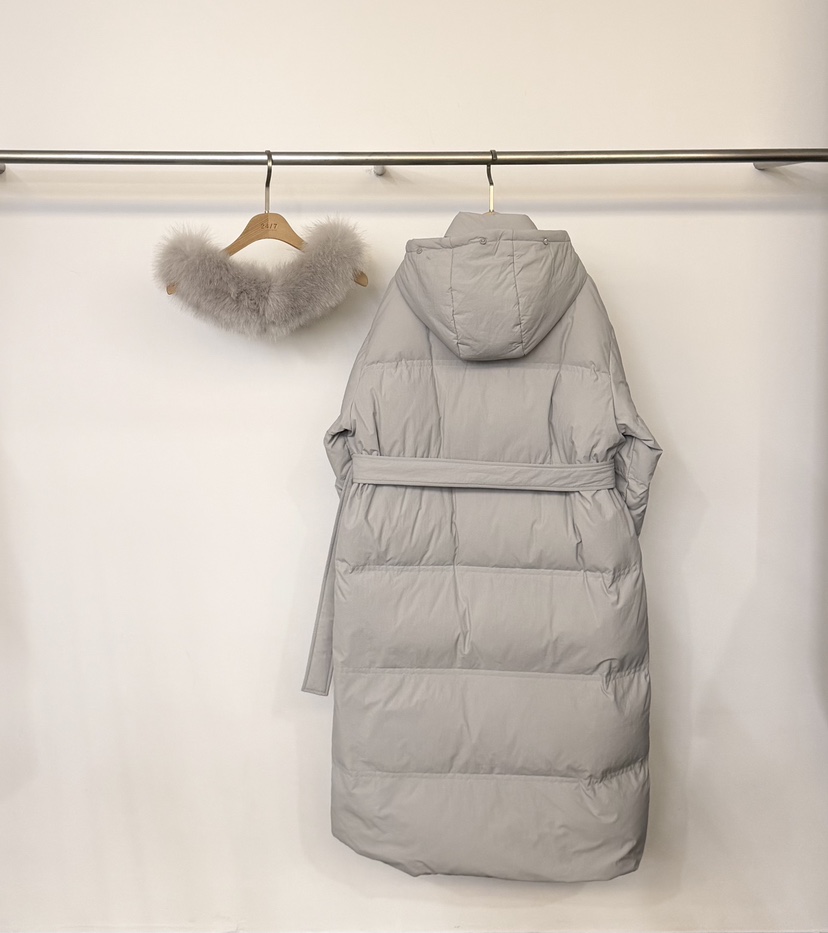 TWENTY FOUR SEVEN24-7韓國代購㊣女裝新品25秋冬長款羽絨服毛領可拆可拆卸含腰帶鴨絨TEWNTY FOUR SEVEN24-7長款羽絨服