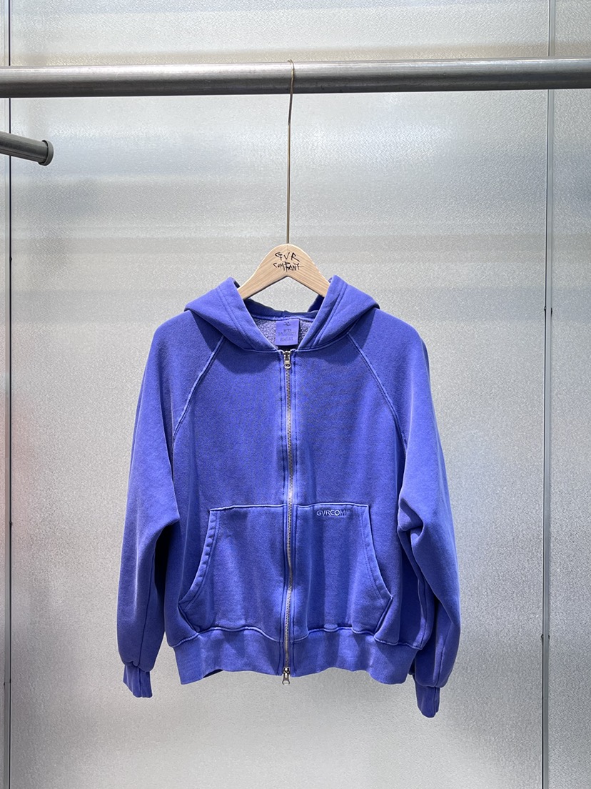 GVR COMPANY東大門㊣實拍女士新品熱賣25秋冬衛衣拉鏈加絨GVR-COMPANY衛衣圖色3紫色