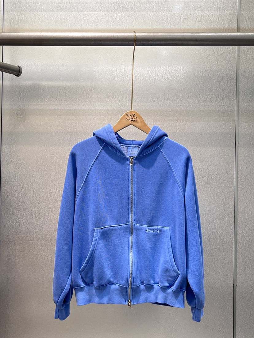 GVR COMPANY東大門㊣實拍女士新品熱賣25秋冬衛衣拉鏈加絨GVR-COMPANY衛衣圖色5藍色