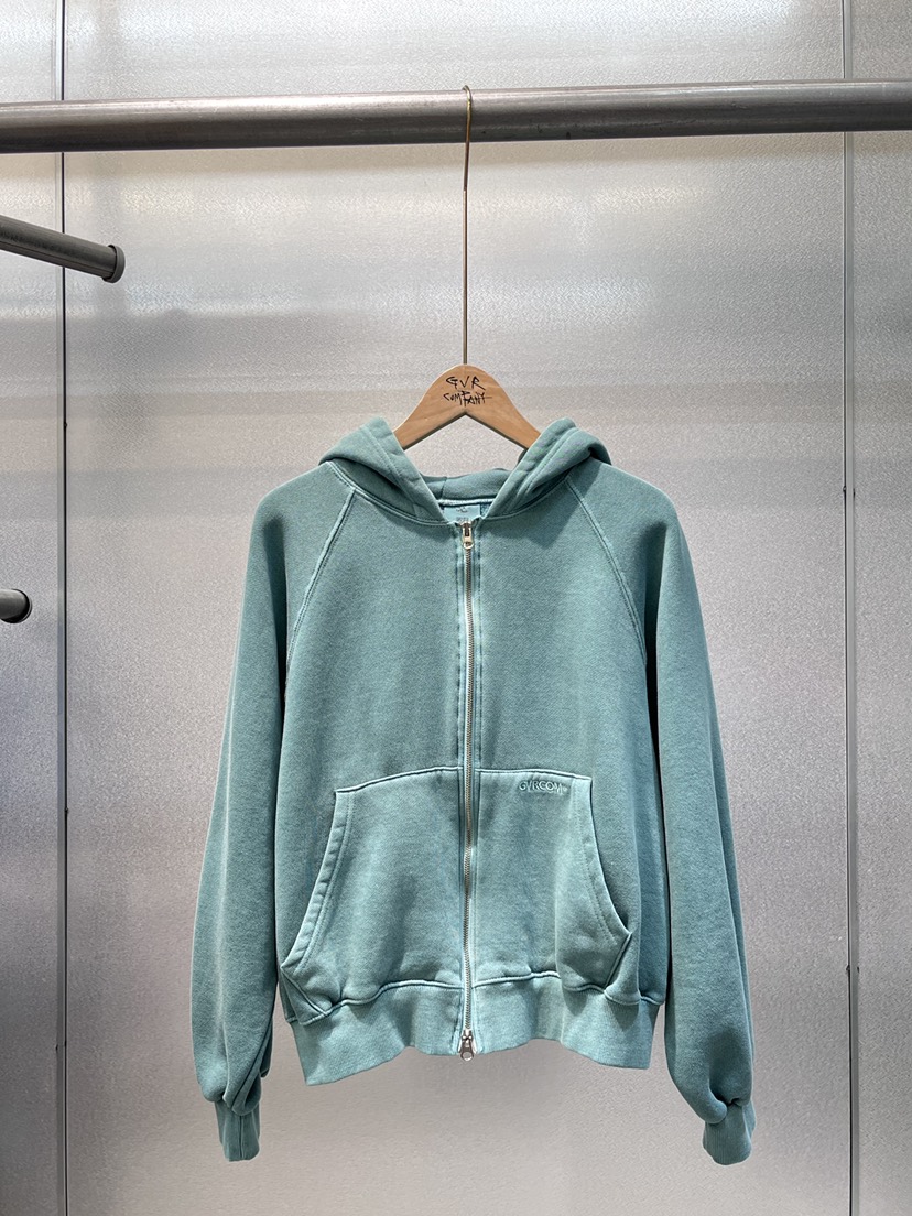 GVR COMPANY東大門㊣實拍女士新品熱賣25秋冬衛衣拉鏈加絨GVR-COMPANY衛衣圖色6青綠色