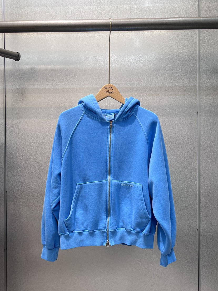 GVR COMPANY東大門㊣實拍女士新品熱賣25秋冬衛衣拉鏈加絨GVR-COMPANY衛衣圖色8天藍色