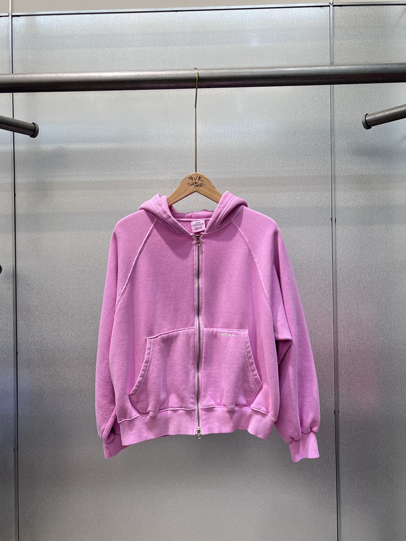 GVR COMPANY東大門㊣實拍女士新品熱賣25秋冬衛衣拉鏈加絨GVR-COMPANY衛衣圖色10粉色