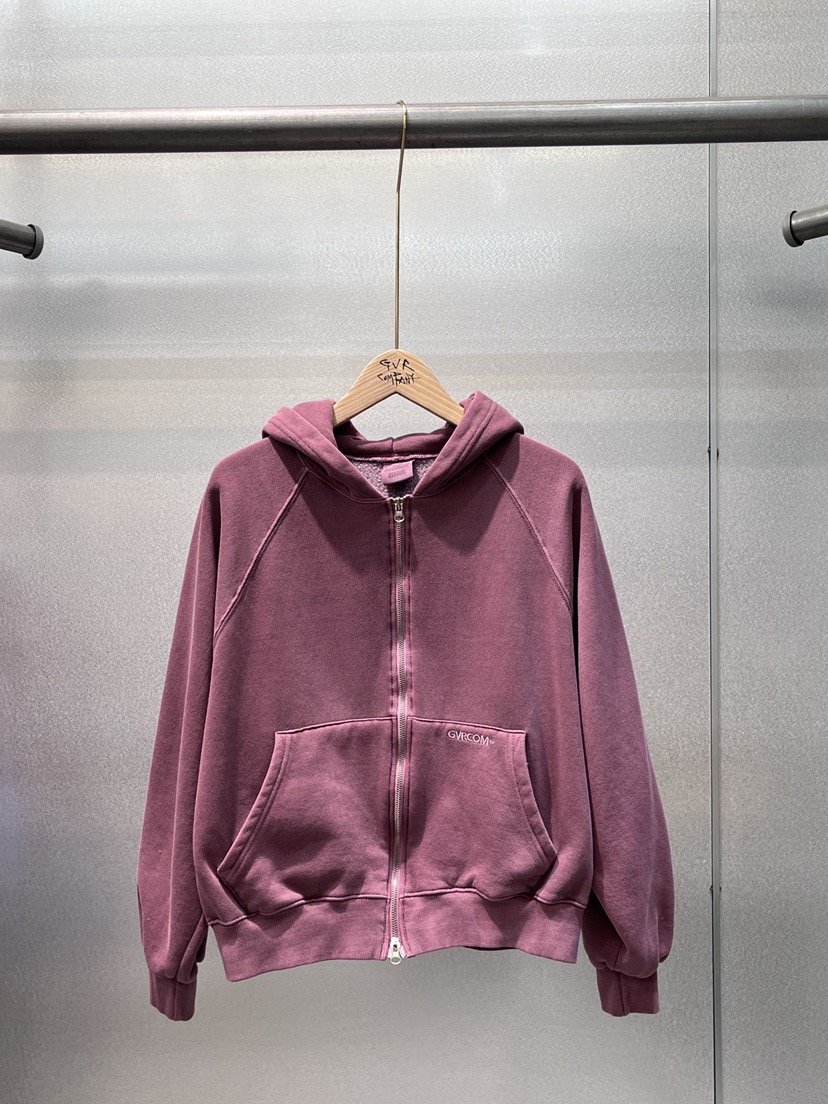 GVR COMPANY東大門㊣實拍女士新品熱賣25秋冬衛衣拉鏈加絨GVR-COMPANY衛衣圖色12酒紅