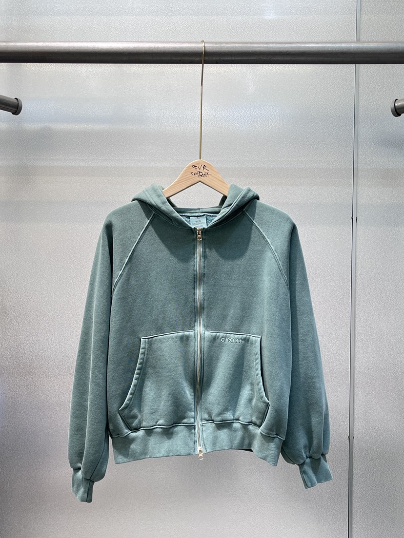 GVR COMPANY東大門㊣實拍女士新品熱賣25秋冬衛衣拉鏈加絨GVR-COMPANY衛衣圖色14卡其綠