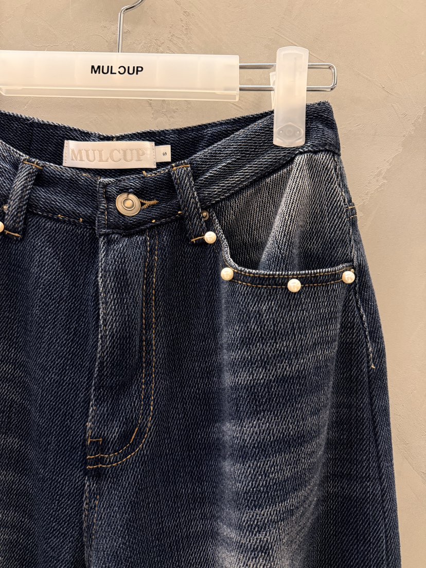 MULCUP東大門㊣代購女裝新款熱賣真品25秋冬推薦職業牛仔褲MULCUP牛仔褲