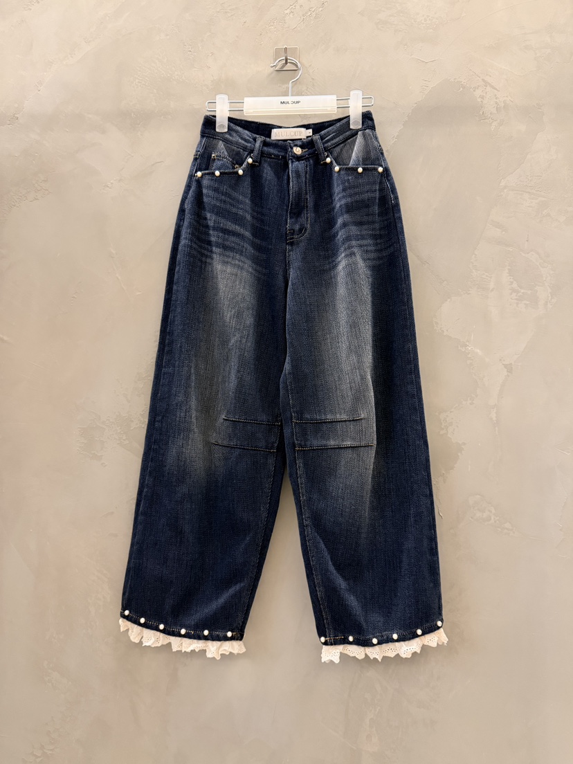 MULCUP東大門㊣代購女裝新款熱賣真品25秋冬推薦職業牛仔褲MULCUP牛仔褲圖色1