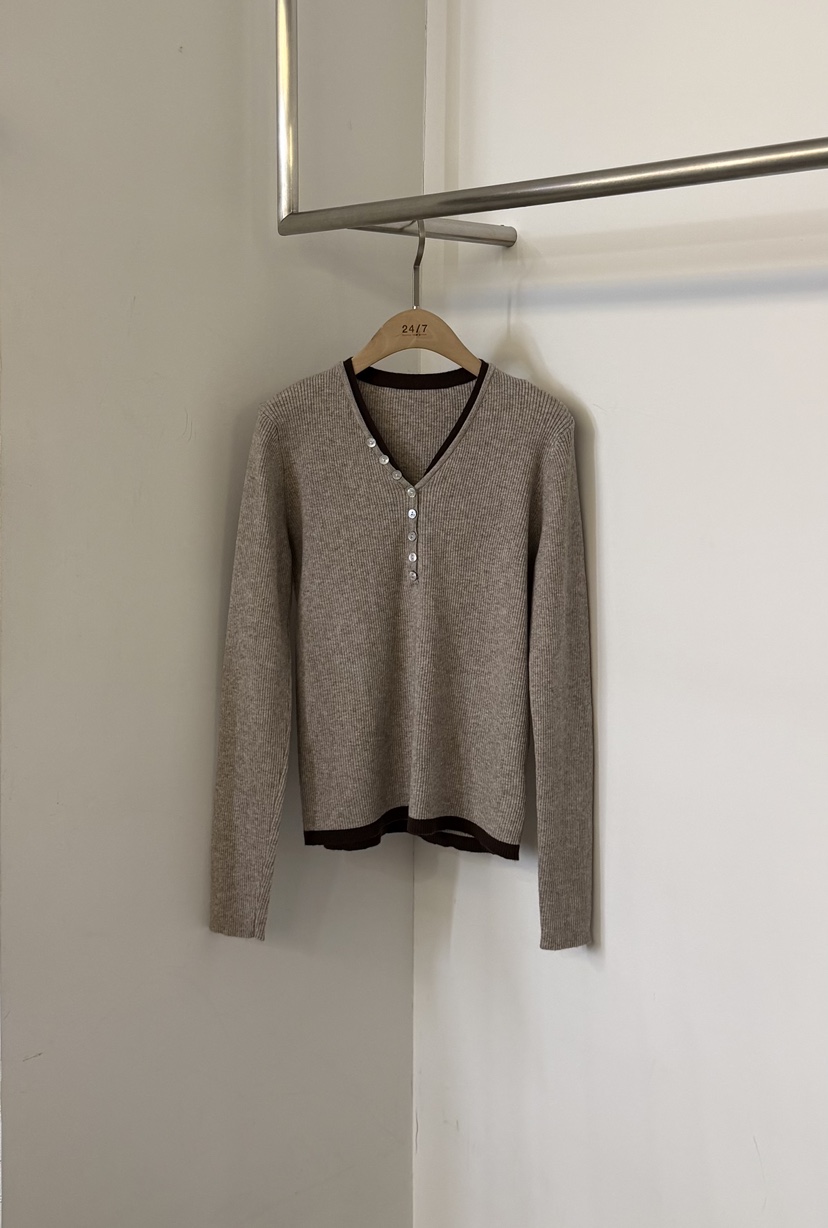 TWENTY FOUR SEVEN24-7東大門㊣直郵女裝新款25秋冬針織衫TEWNTY FOUR SEVEN24-7針織衫圖色1