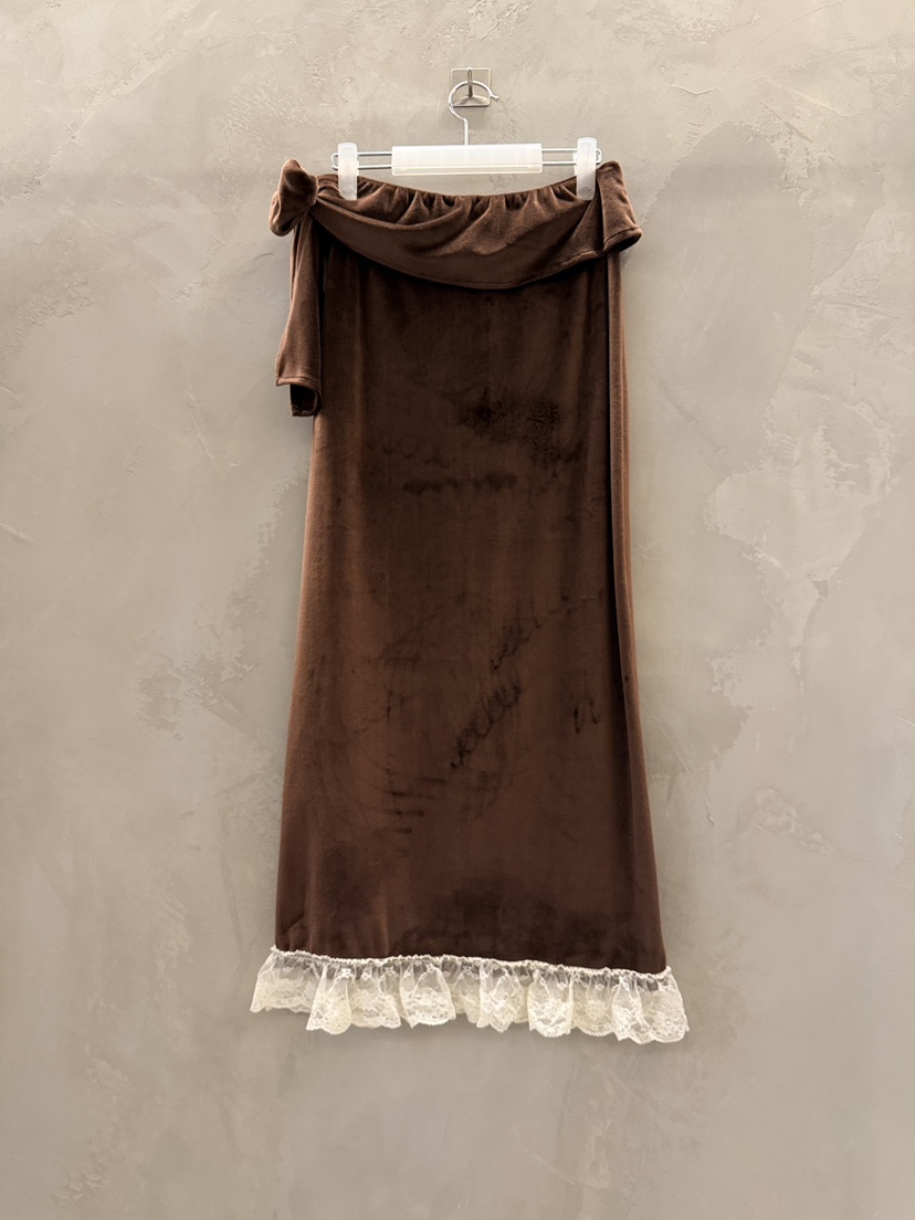 MULCUP東大門㊣代購女裝新品推薦人氣熱賣25秋冬長裙天鵝絨MULCUP長裙