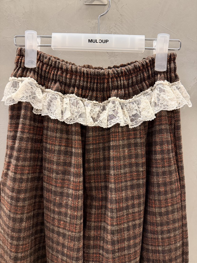 MULCUP韓國直郵㊣女士新款熱賣休閑推薦職業休閑褲羊毛格紋MULCUP休閑褲