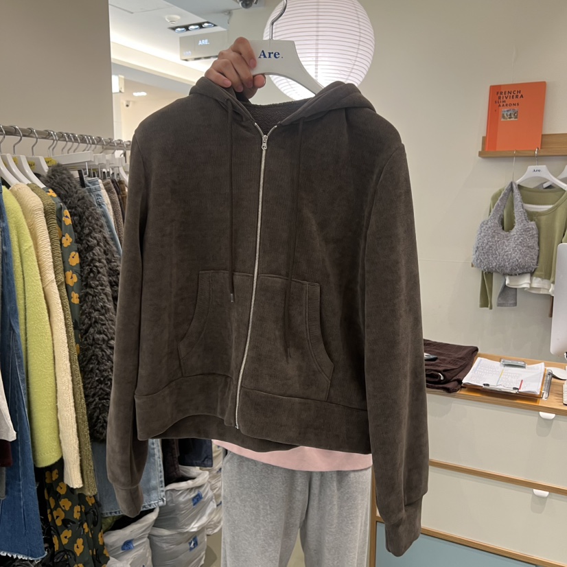 ARE東大門㊣代購女裝新款時尚職業熱賣25秋冬人氣真品衛衣連帽ARE YOU/ARE衛衣圖色1