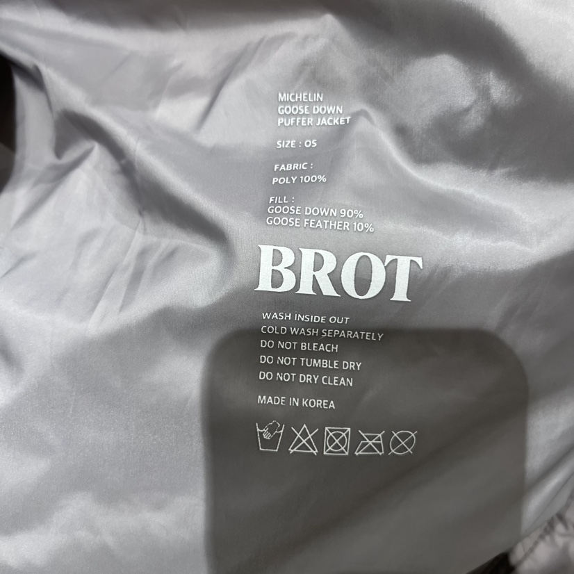 BROT韓國直郵㊣女裝新品熱賣人氣25秋冬短款羽絨服含包填充鵝絨BROT短款羽絨服