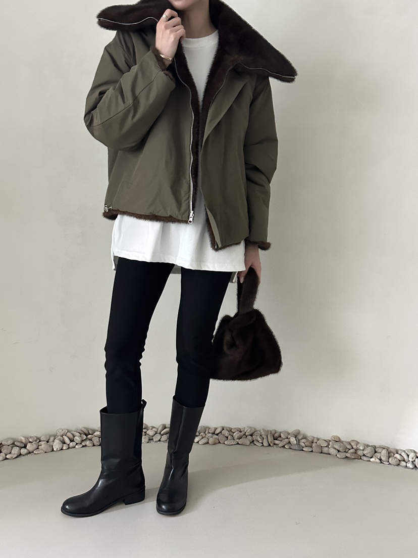 DEMAR韓國代購㊣女裝新款推薦25秋冬熱賣真品人氣職業夾克雙面DEMAR夾克