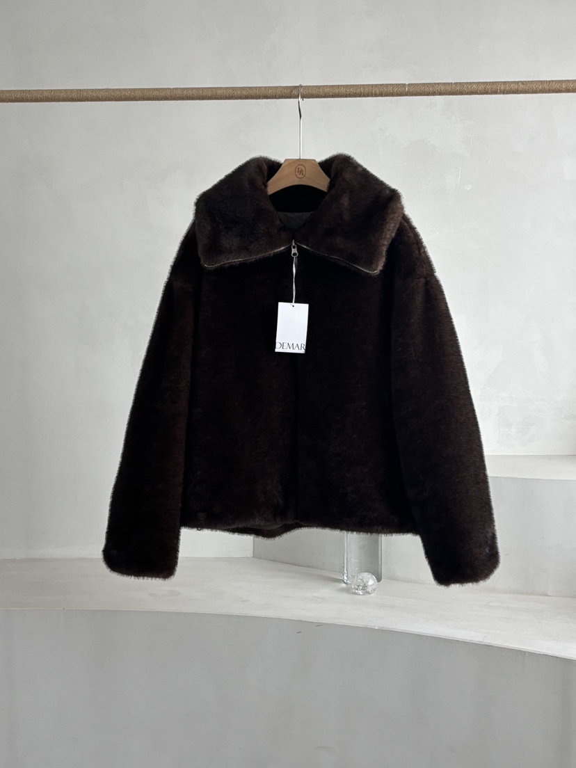 DEMAR韓國代購㊣女裝新款推薦25秋冬熱賣真品人氣職業夾克雙面DEMAR夾克圖色1