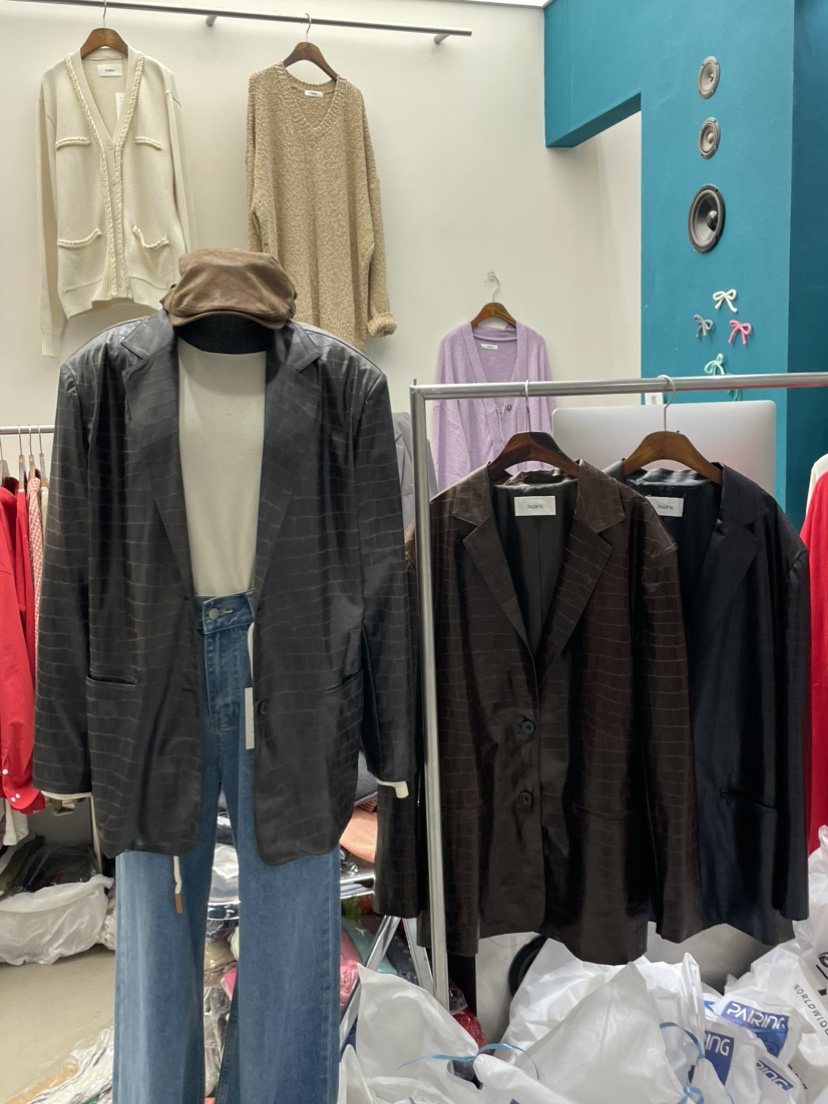 PAIRING韓國直郵㊣女士新品25秋冬推薦休閑人氣中長款大衣羊毛PAIRING中長款大衣