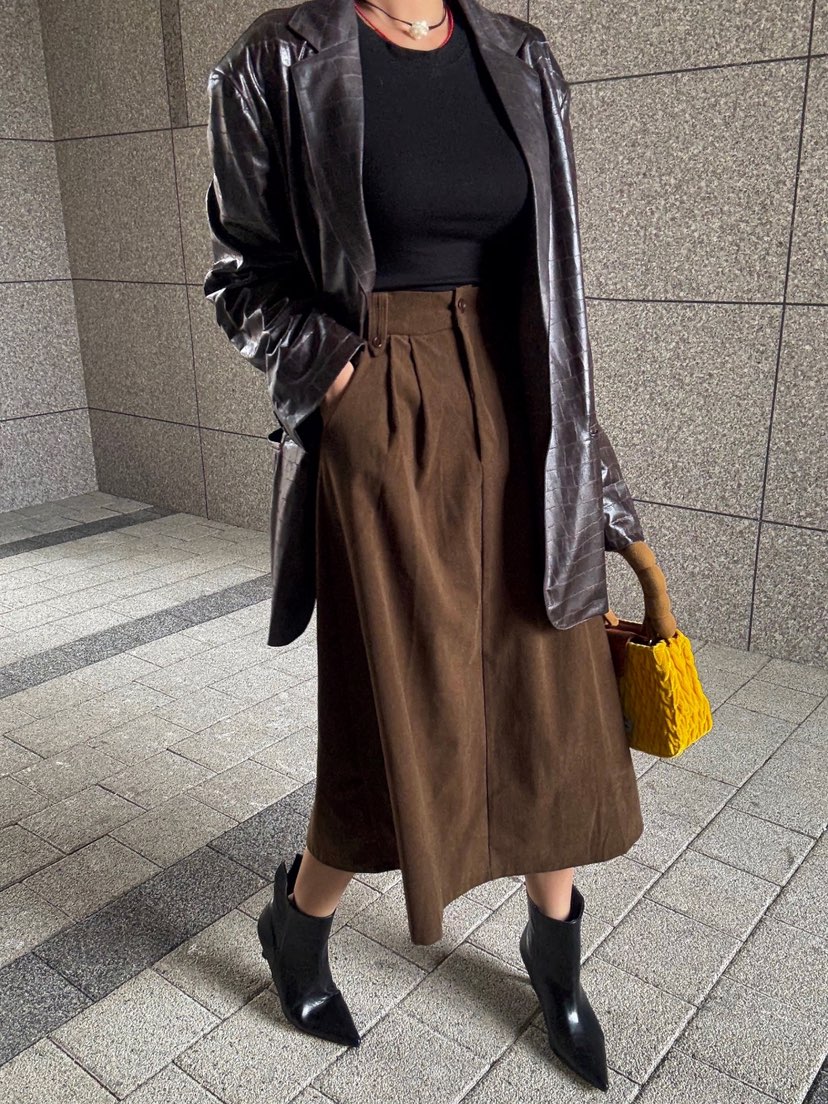 PAIRING韓國直郵㊣女士新品25秋冬推薦休閑人氣中長款大衣羊毛PAIRING中長款大衣