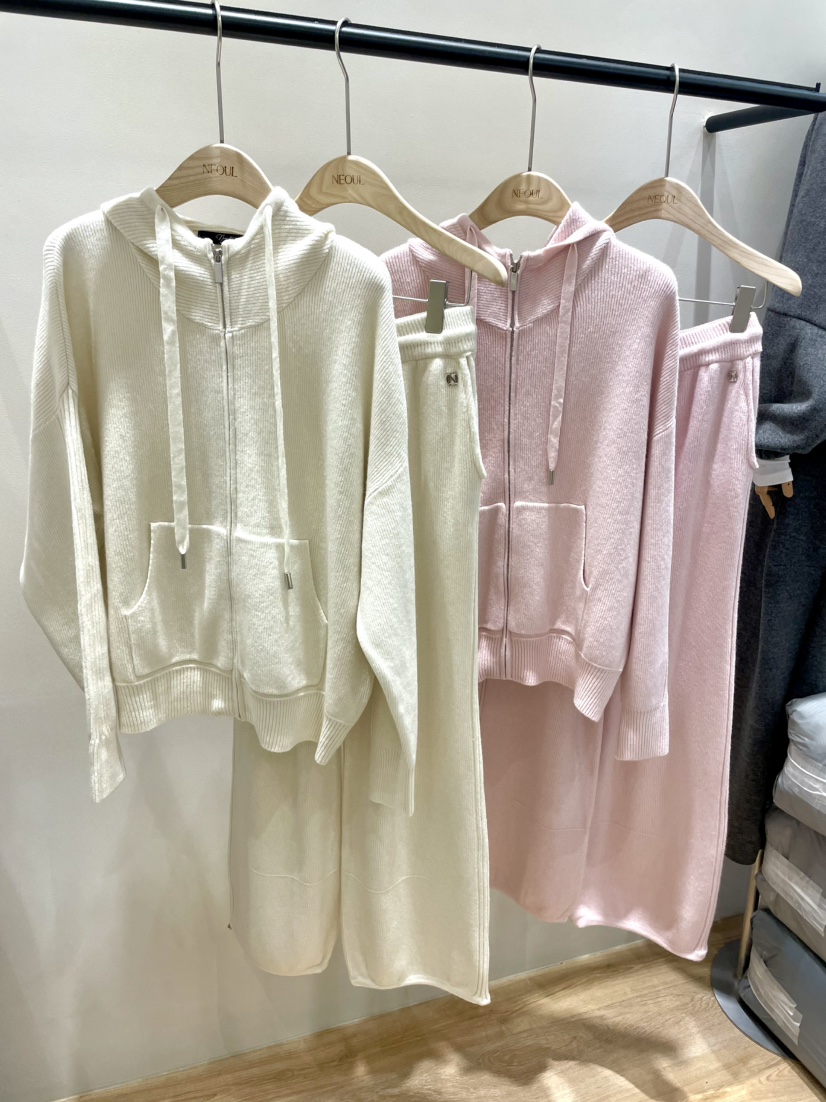 NEOUL東大門㊣代購女裝新品時尚人氣推薦真品25秋冬套裝拉鏈NEOUL/ahin雙領標簽套裝