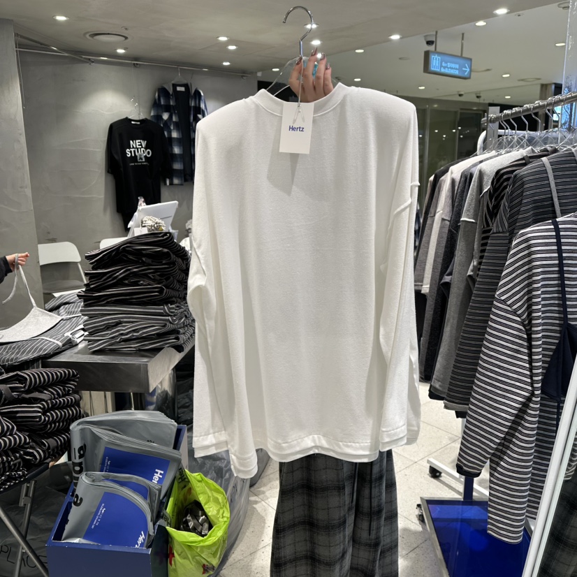 HERTZ-P韓國代購㊣女裝新品推薦人氣休閑真品25秋冬長袖T恤HERTZ-P長袖T恤