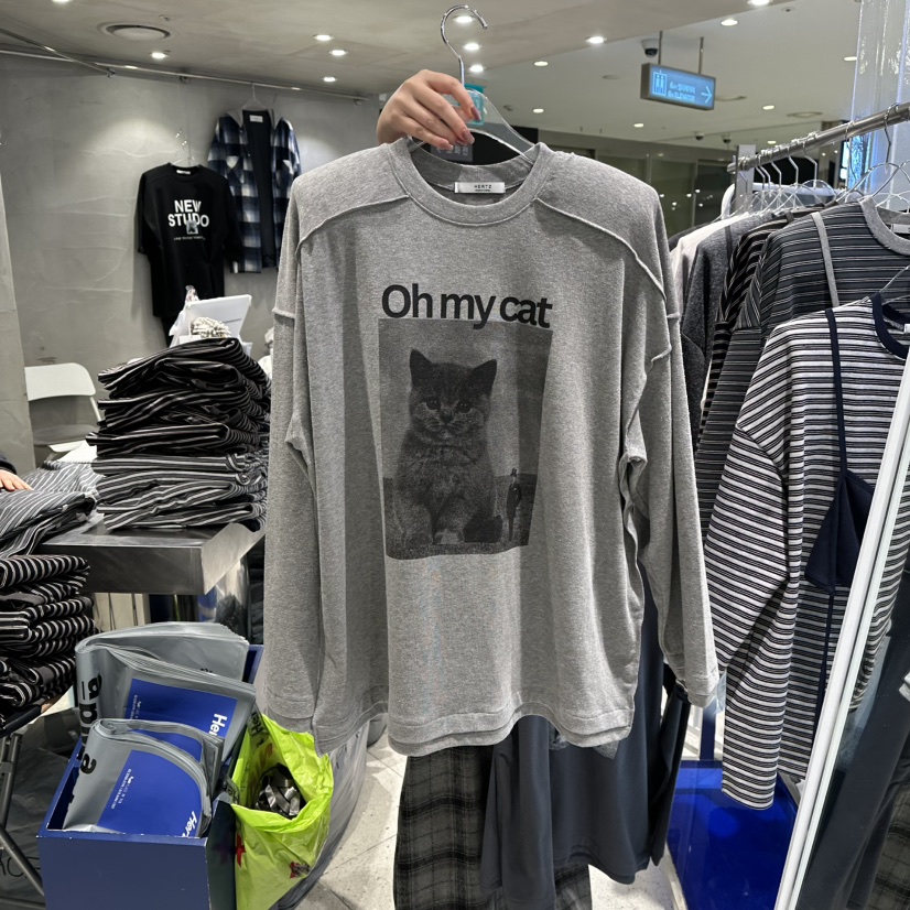 HERTZ-P韓國代購㊣女裝新品推薦人氣休閑真品25秋冬長袖T恤HERTZ-P長袖T恤圖色2