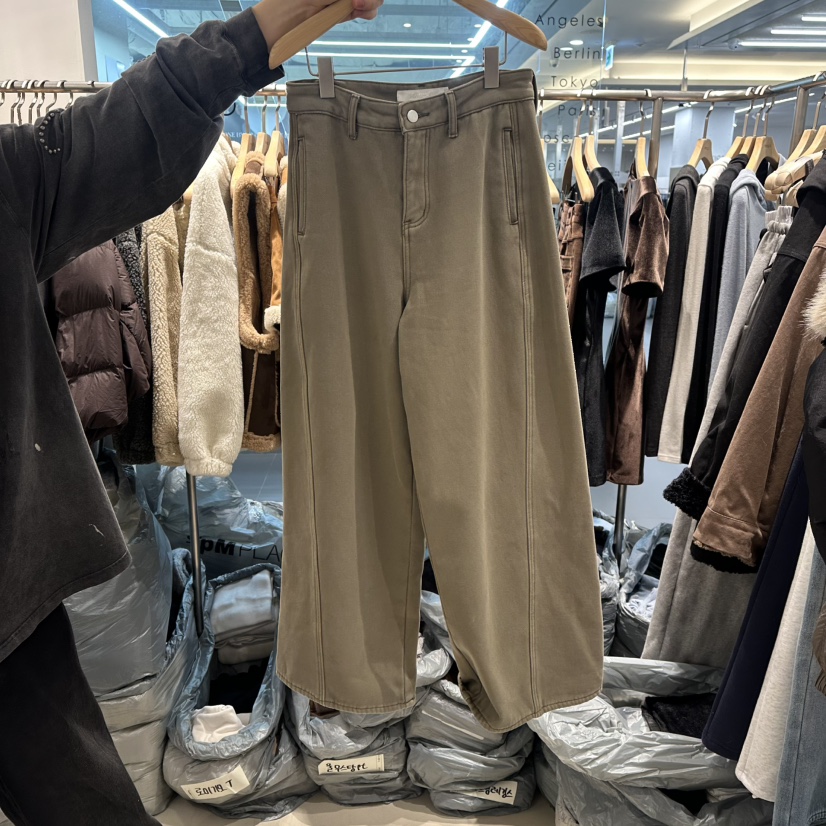 HONG.U東大門㊣實拍女裝新品休閑時尚真品推薦休閑褲加絨棉HONG.U休閑褲圖色1