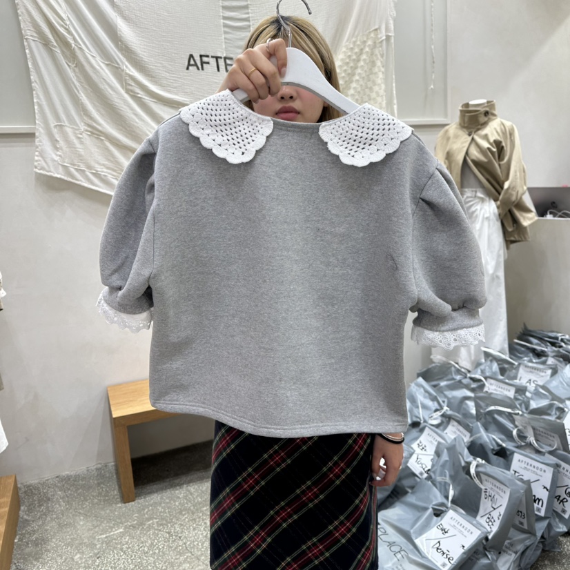 AFTERNOON東大門㊣直郵女裝新品職業人氣時尚襯衫蕾絲衫加絨AFTERNOON襯衫/蕾絲衫