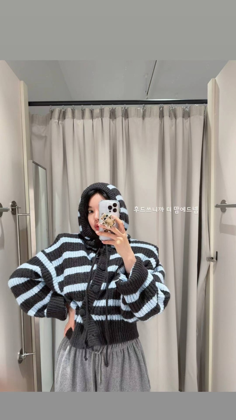 ENDOLPHIN韓國代購㊣女裝新品職業人氣時尚休閑真品毛衣條紋ENDOLPHIN毛衣