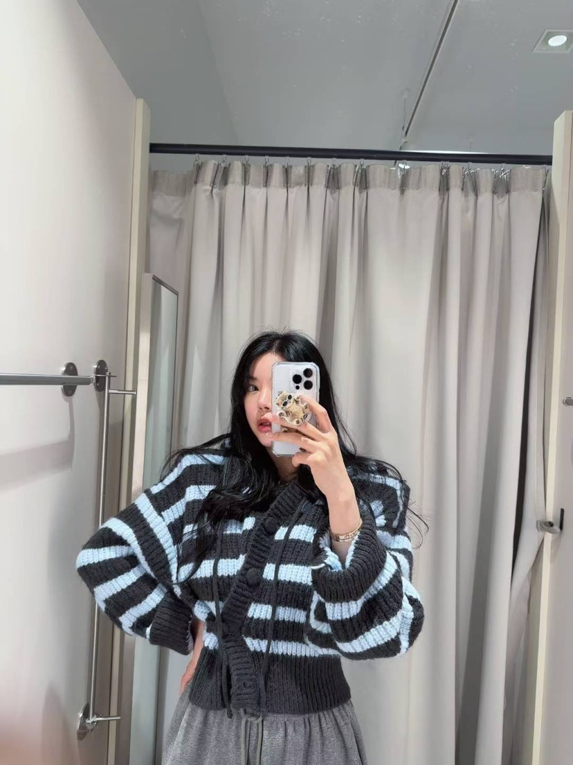 ENDOLPHIN韓國代購㊣女裝新品職業人氣時尚休閑真品毛衣條紋ENDOLPHIN毛衣