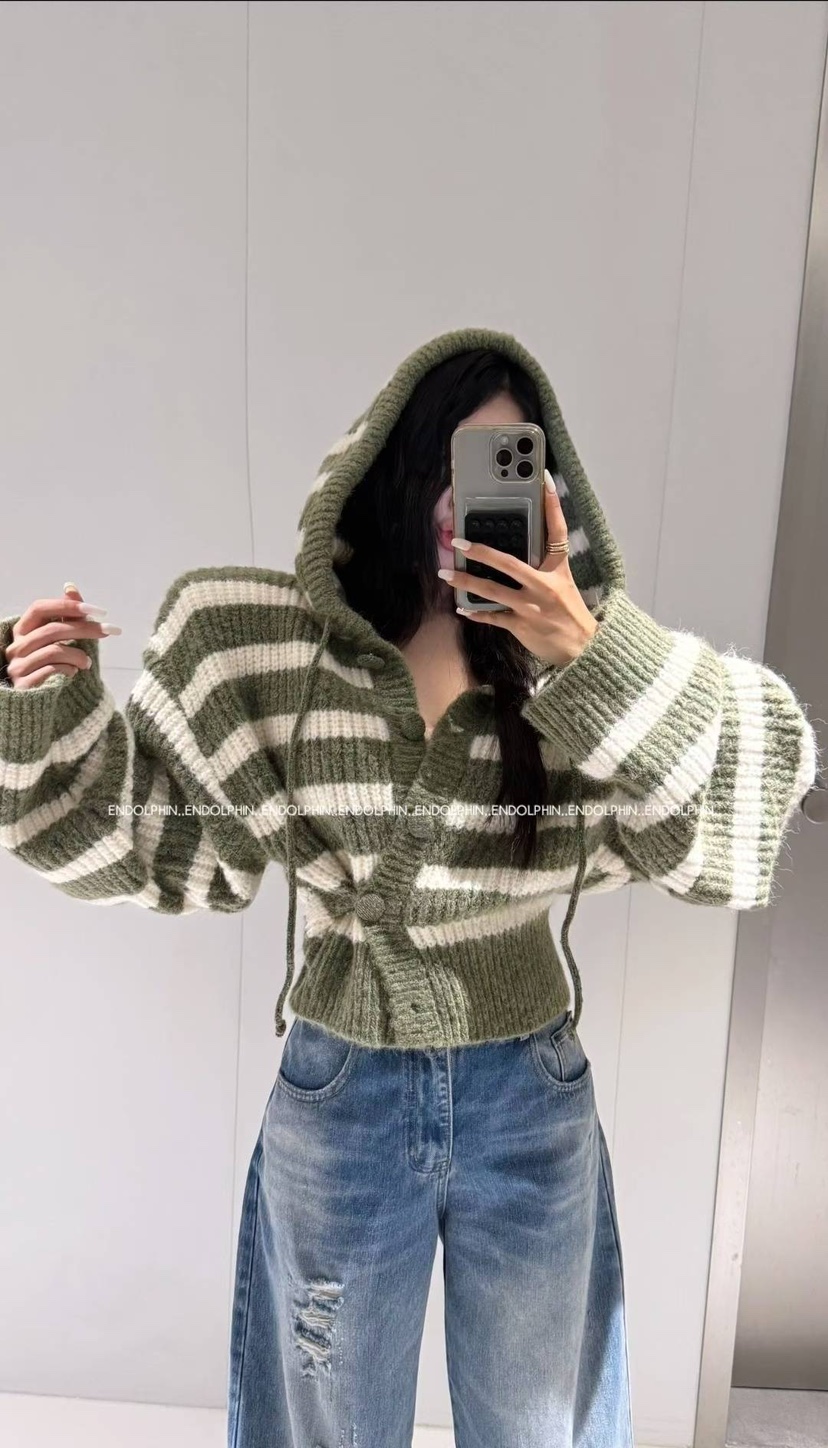 ENDOLPHIN韓國代購㊣女裝新品職業人氣時尚休閑真品毛衣條紋ENDOLPHIN毛衣圖色2