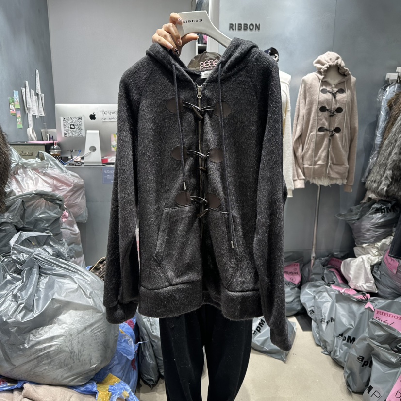 RIBBON韓國代購㊣女士新款熱賣推薦人氣休閑時尚職業25秋冬衛衣RIBBON衛衣圖色1