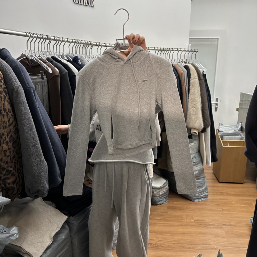 GABIZON韓國代購㊣女士新品休閑推薦時尚衛衣連帽衫加絨羊毛GABIZON衛衣圖色1