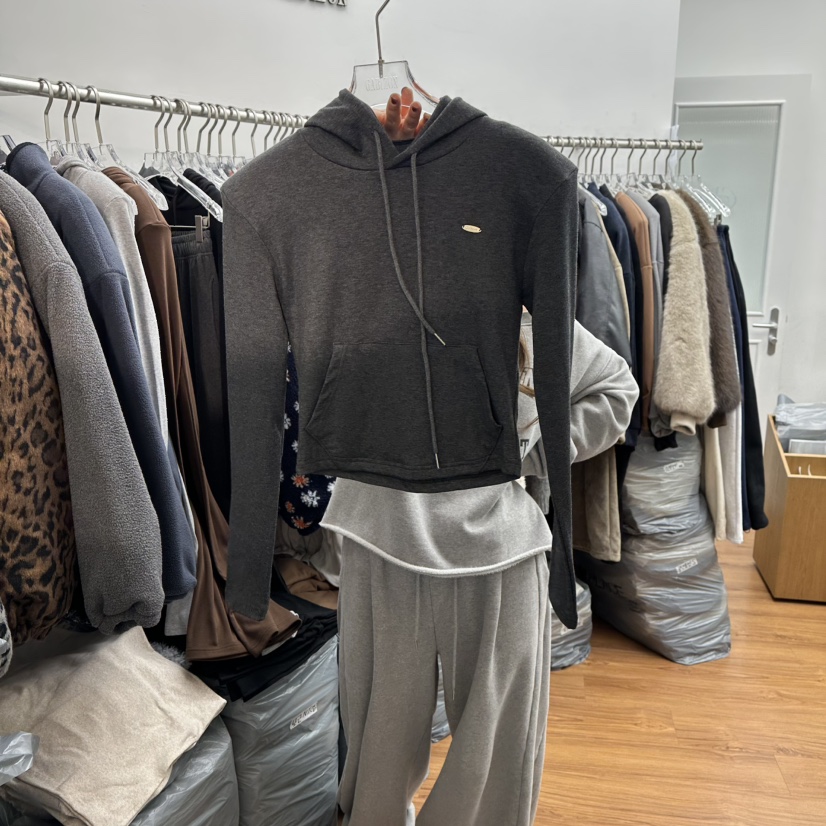 GABIZON韓國代購㊣女士新品休閑推薦時尚衛衣連帽衫加絨羊毛GABIZON衛衣圖色3