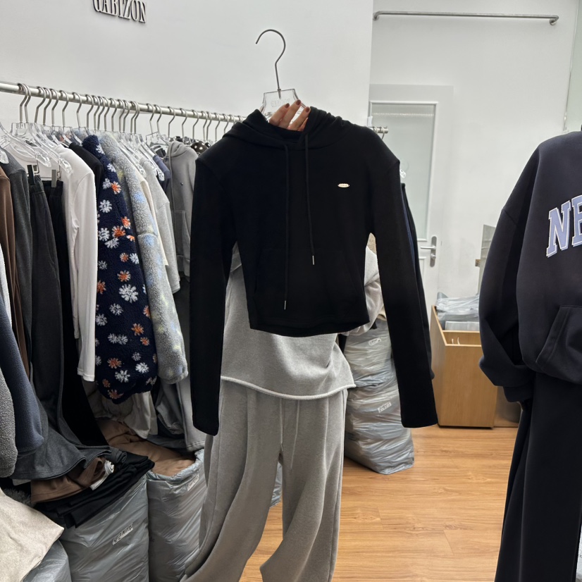 GABIZON韓國代購㊣女士新品休閑推薦時尚衛衣連帽衫加絨羊毛GABIZON衛衣圖色4