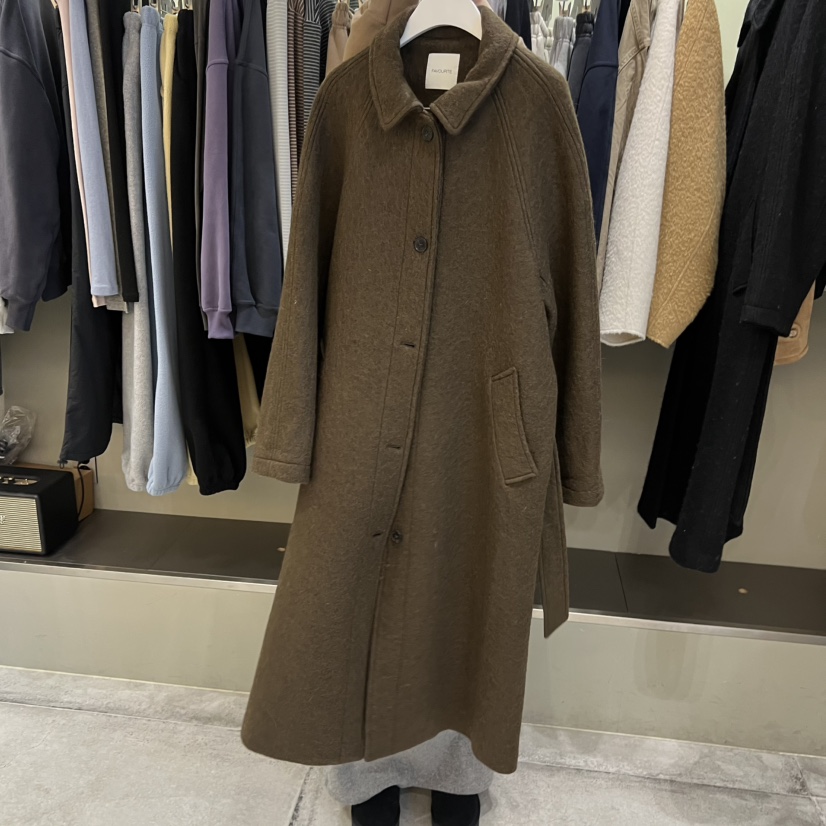 FAVE/FAVOURITE東大門㊣代購女士新款推薦中長款大衣含腰帶FAVE/FAVOURITE中長款大衣圖色2