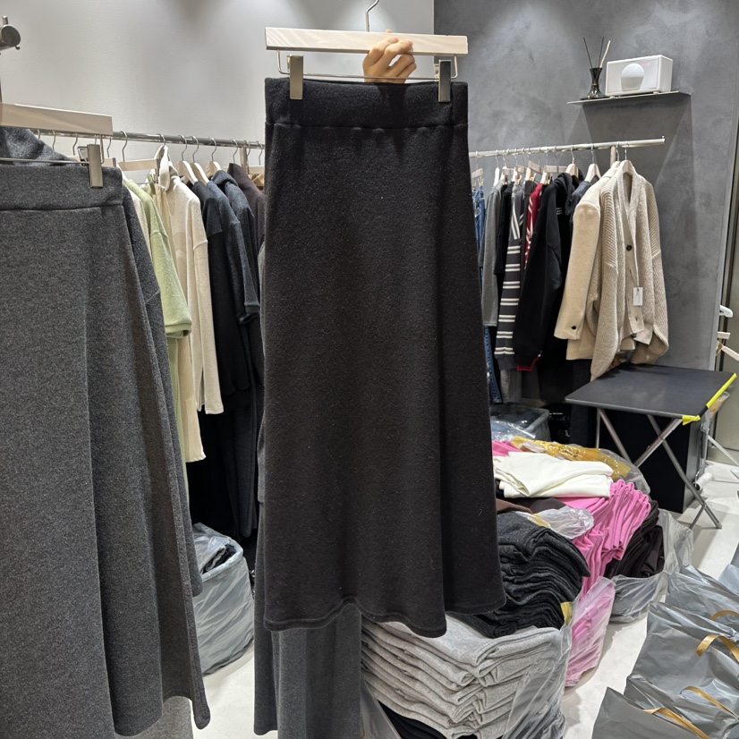 OPEN東大門㊣代購女裝新款25秋冬時尚人氣休閑真品推薦長裙OPEN長裙圖色3黑色