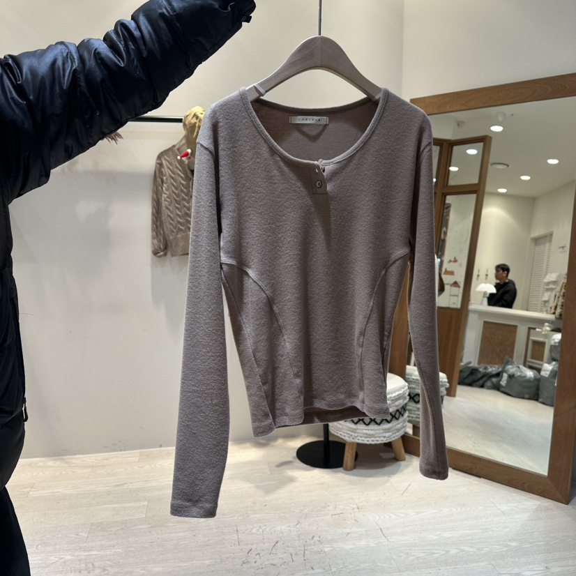 COPINER韓國代購㊣女士新款休閑熱賣25秋冬職業時尚長袖T恤COPINER長袖T恤圖色3