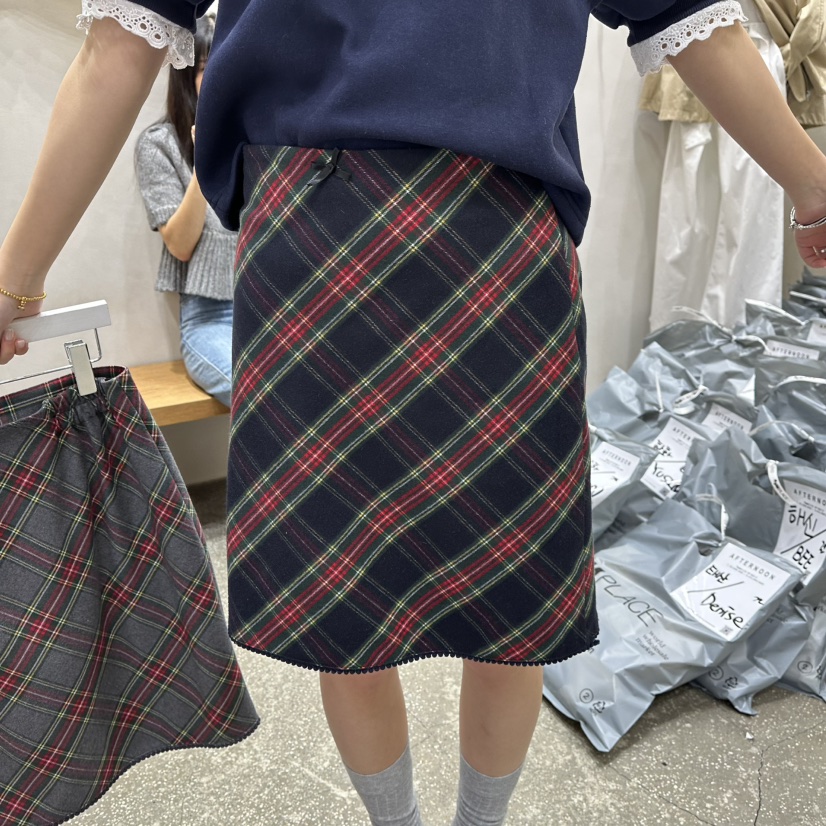 AFTERNOON韓國代購㊣女士新款休閑人氣時尚25秋冬半身裙中短裙AFTERNOON半身裙/中短裙圖色1