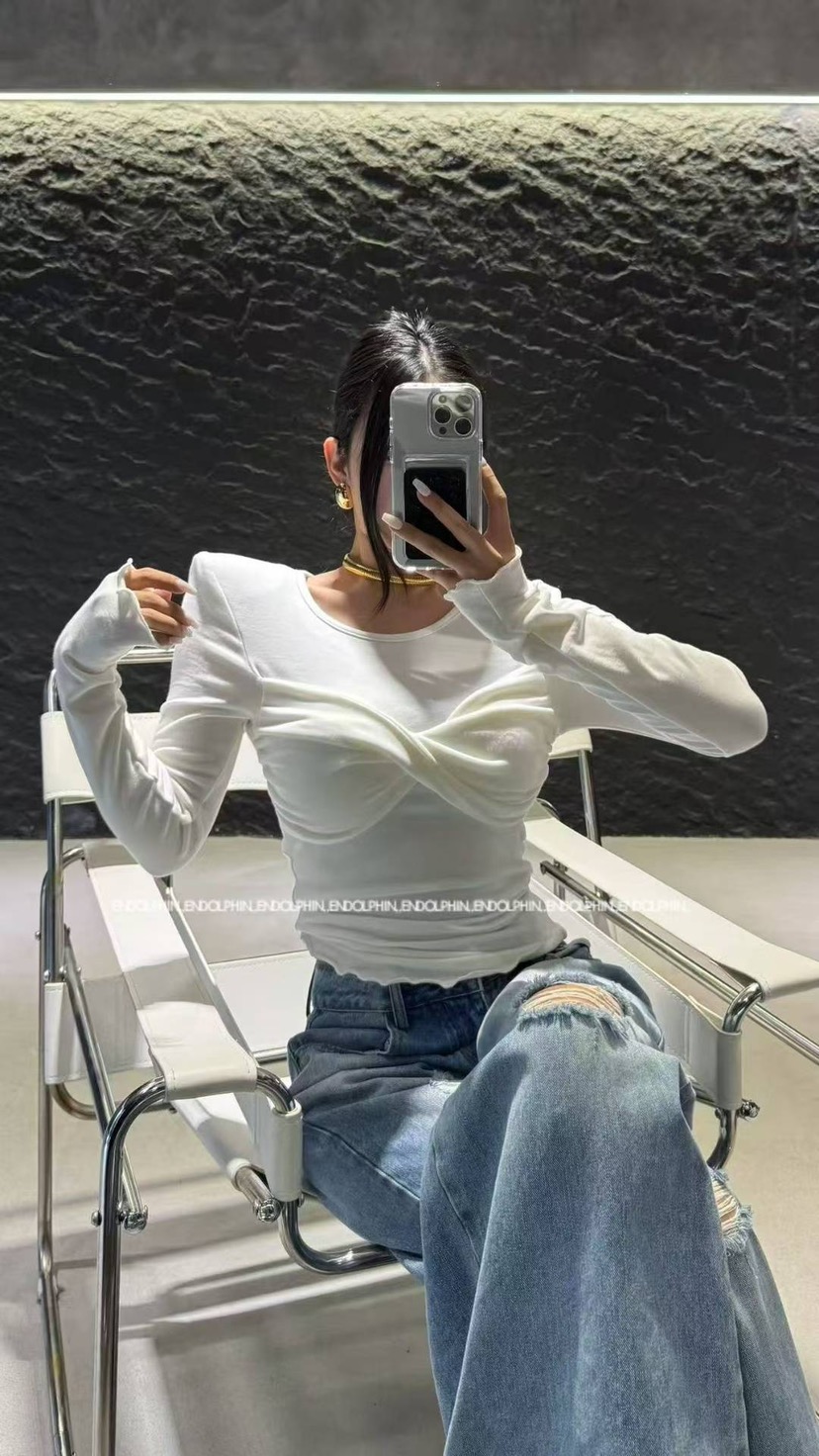 ENDOLPHIN東大門㊣直郵女裝新款熱賣25秋冬推薦人氣長袖T恤ENDOLPHIN長袖T恤圖色3