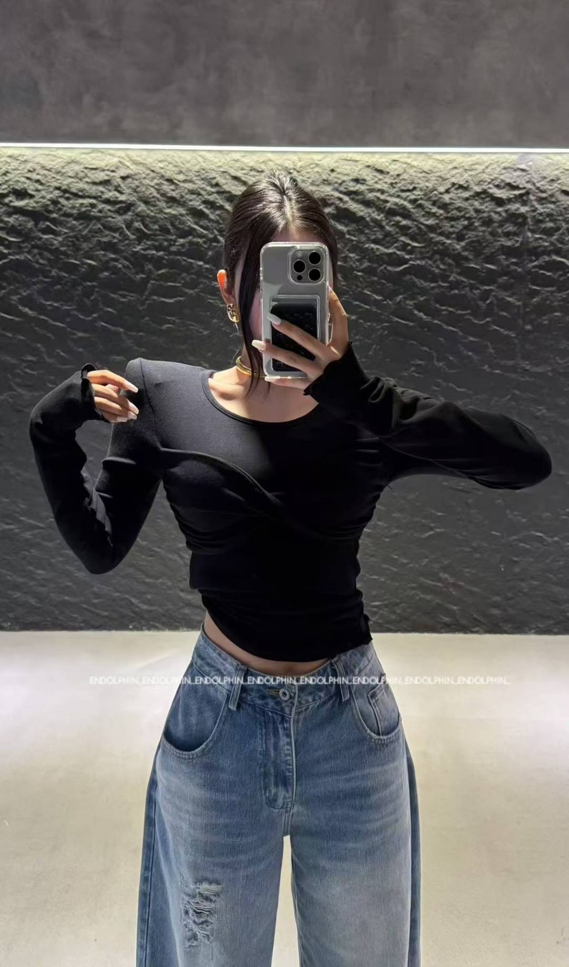 ENDOLPHIN東大門㊣直郵女裝新款熱賣25秋冬推薦人氣長袖T恤ENDOLPHIN長袖T恤圖色4