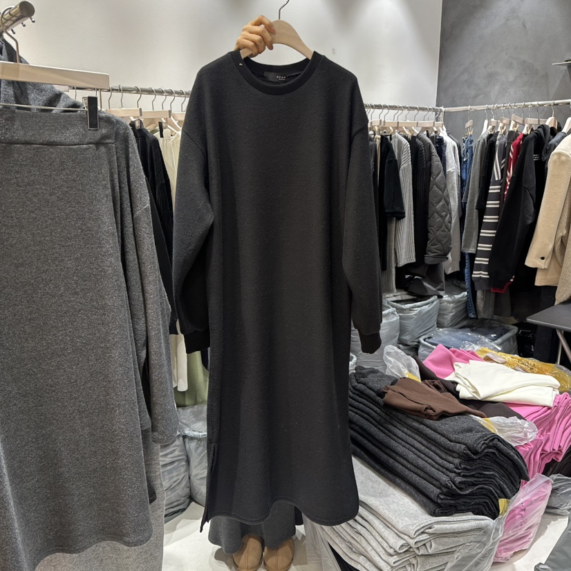 OPEN韓國直郵㊣女士新款推薦熱賣人氣職業25秋冬時尚連衣裙OPEN連衣裙圖色2黑色