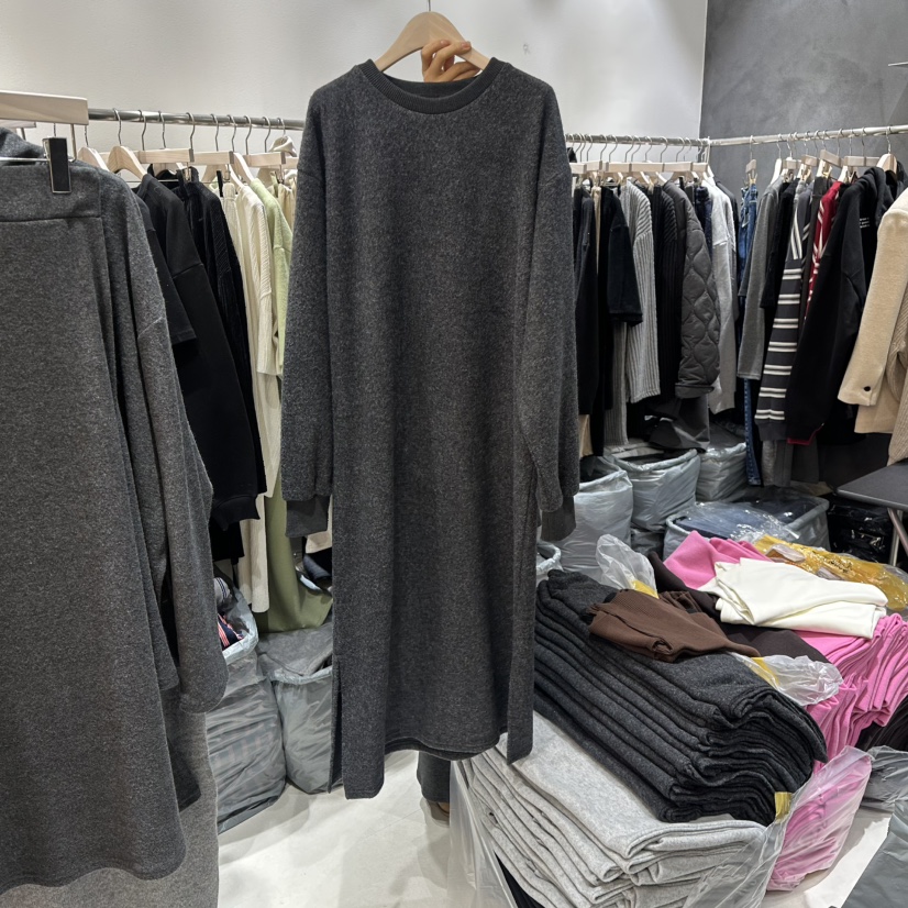 OPEN韓國直郵㊣女士新款推薦熱賣人氣職業25秋冬時尚連衣裙OPEN連衣裙圖色3灰色