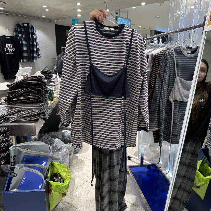 HERTZ-P東大門㊣直郵女裝新款推薦真品25秋冬長袖T恤假兩件HERTZ-P長袖T恤圖色1