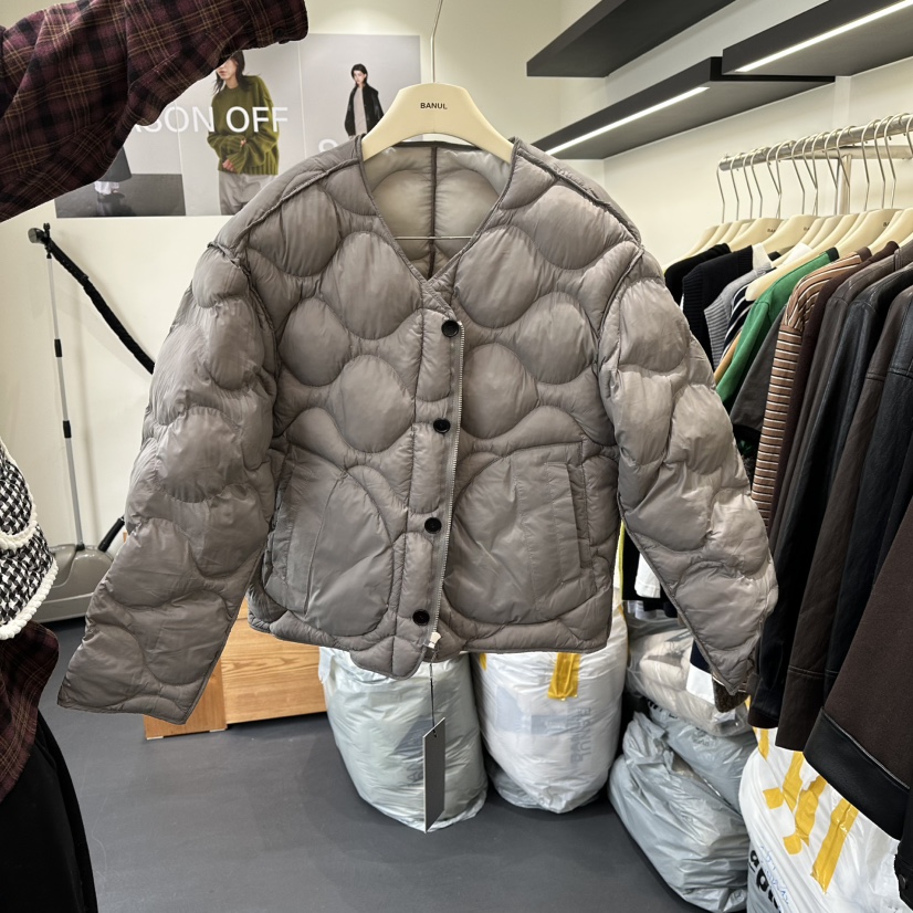 BANUL東大門㊣代購女士新款25秋冬職業推薦人氣短款棉服兩面穿BANUL短款棉服