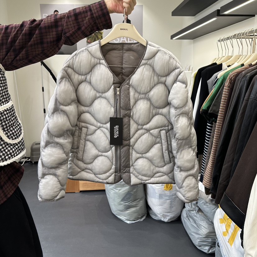 BANUL東大門㊣代購女士新款25秋冬職業推薦人氣短款棉服兩面穿BANUL短款棉服圖色2