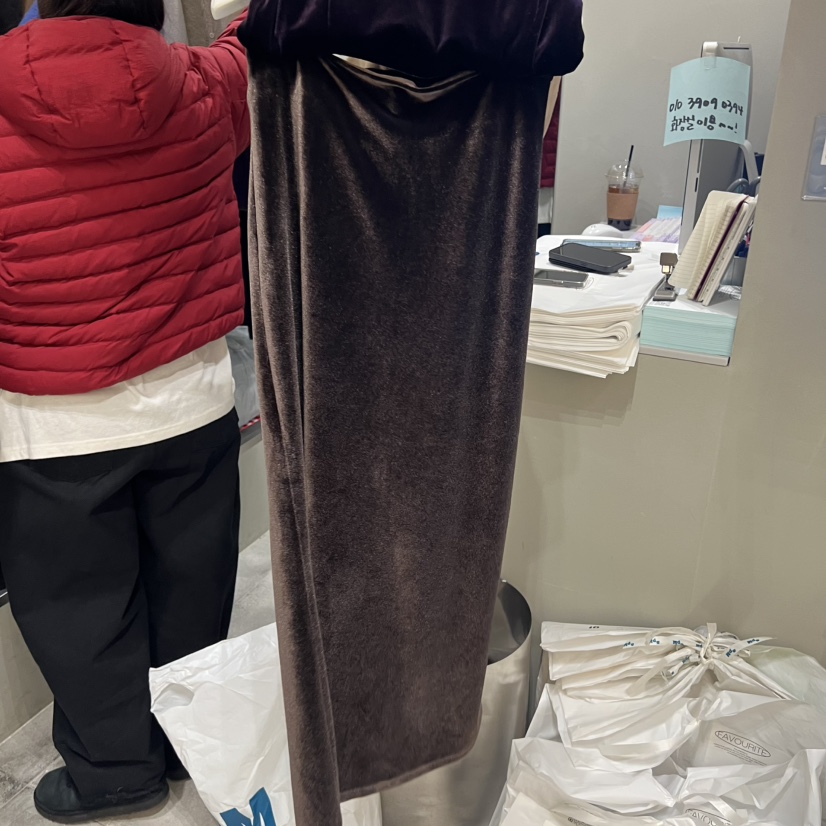 FAVE/FAVOURITE韓國直郵㊣女士新品真品休閑職業25秋冬長裙FAVE/FAVOURITE長裙