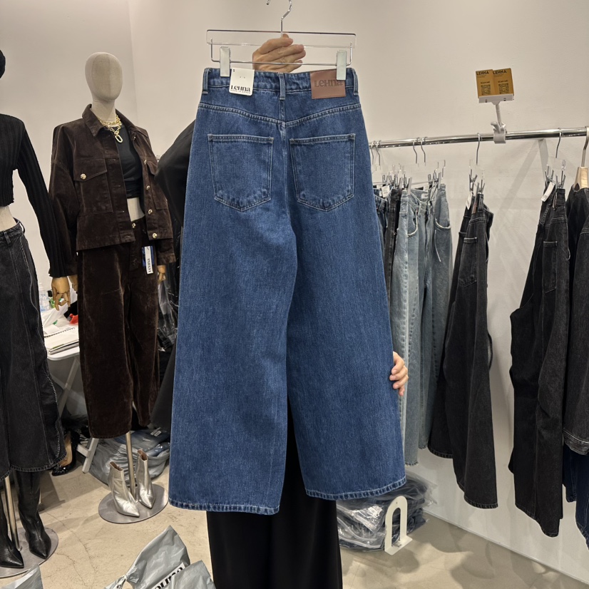 LEHNA東大門㊣代購女裝新款推薦休閑25秋冬職業熱賣人氣牛仔褲LEHNA牛仔褲