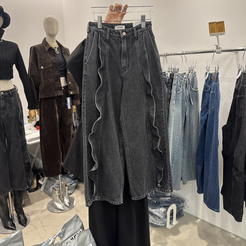 LEHNA東大門㊣代購女裝新款推薦休閑25秋冬職業熱賣人氣牛仔褲LEHNA牛仔褲圖色2