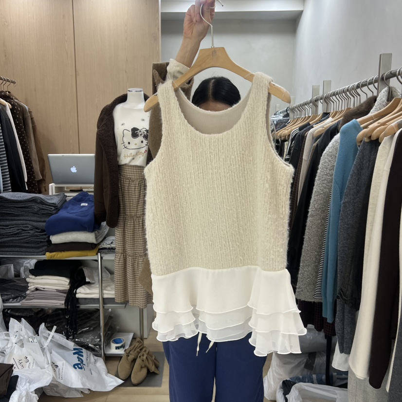 VILLABUTTON東大門㊣代購女士新款25秋冬人氣時尚連衣裙雪紡VILLABUTTON連衣裙圖色1