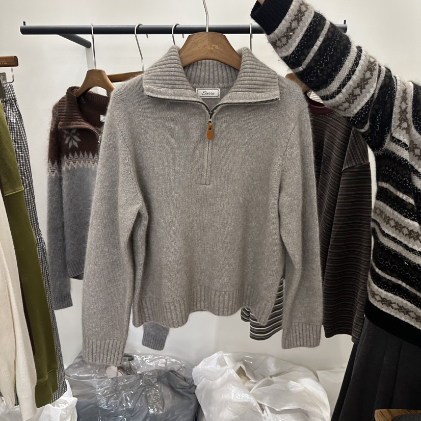 SIERRA東大門㊣直郵女裝新品時尚休閑推薦25秋冬人氣真品毛衣SIERRA毛衣圖色2