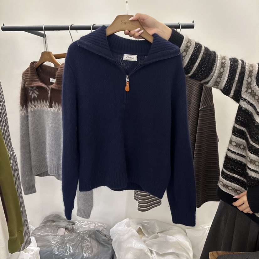 SIERRA東大門㊣直郵女裝新品時尚休閑推薦25秋冬人氣真品毛衣SIERRA毛衣圖色3